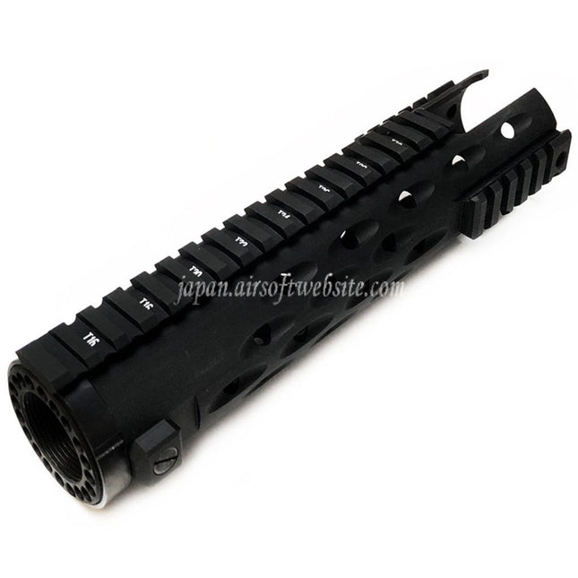 5KU 236mm TJ コンペティションシリーズ ハンドガードレールシステム (カービンカットアウト) 東京マルイ M4 M16 AEGライフルに適合 エアソフトガン ブラック