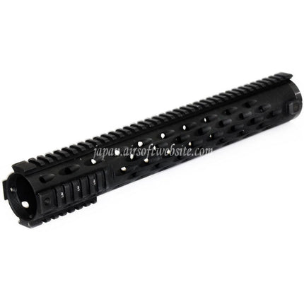5KU 380mm TJ コンペティションスタイル フリーフロートハンドガード 4サイドレールシステム M4 M16シリーズ AEG GBBライフル対応 エアソフト ブラック