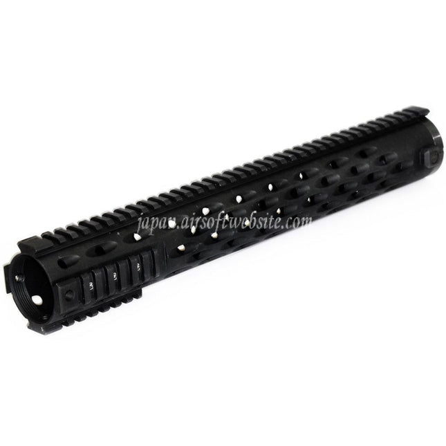 5KU 380mm TJ コンペティションスタイル フリーフロートハンドガード 4サイドレールシステム M4 M16シリーズ AEG GBBライフル対応 エアソフト ブラック