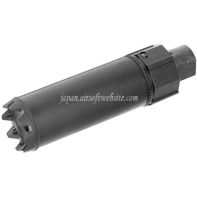 5KU Socom ミニモンスターQDサプレッサーサイレンサー（フラッシュハイダー付き） -14mm対応CCW 反時計回りネジバレルライフル エアソフト ブラック