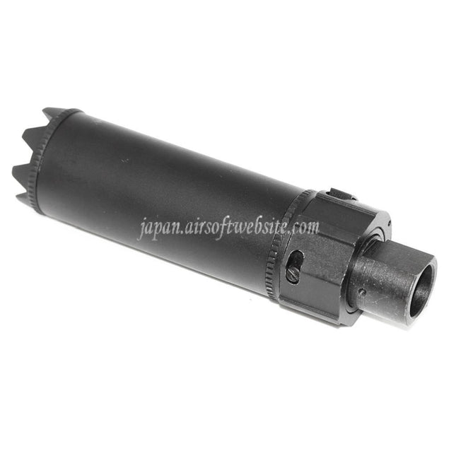 5KU Socom ミニモンスターQDサプレッサーサイレンサー（フラッシュハイダー付き） -14mm対応CCW 反時計回りネジバレルライフル エアソフト ブラック