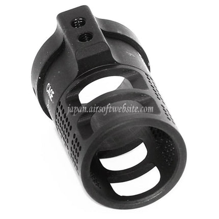 5KU アルミ製CAGEブラストダイバーター フラッシュハイダー -14mm CCW 反時計回りネジバレルライフル用 ブラック