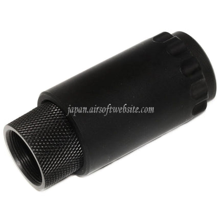 5KU 7.62テーパーマウント フラッシュコンプ&ブラストシールド フラッシュハイダー -14mm CCW 反時計回りネジバレルライフル用 ブラック