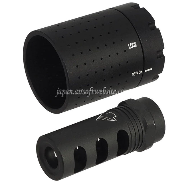 5KU アルミニウム Ferfransモジュラー CRDマズルブレーキフラッシュハイダー   -14mm CCW 反時計回りねじ