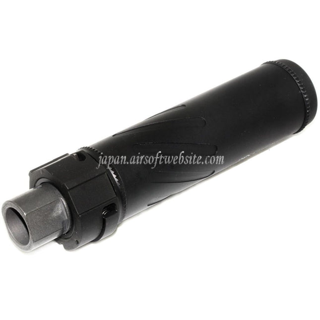 5KU 153mm/173mm SOCOM556 RC QDサプレッサー サイレンサー フラッシュハイダー付き -14mm CCW 反時計回りネジバレルライフルに適合 エアソフト ブラック