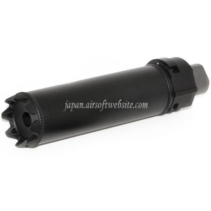 5KU 175mm SOCOM RC モンスターQDサイレンサー サプレッサー（フラッシュハイダー付き）-14mm CCW 反時計回りネジバレル ライフル用 ブラック