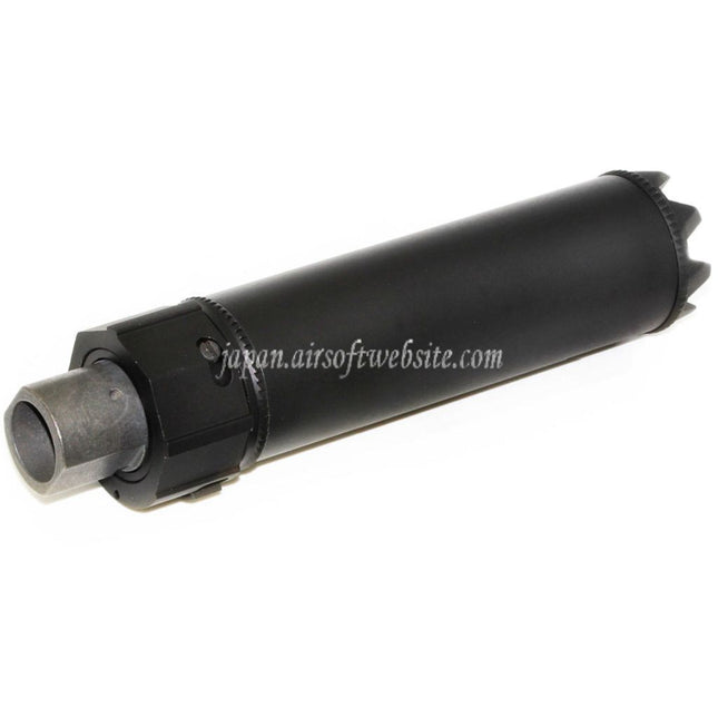 5KU 175mm SOCOM RC モンスターQDサイレンサー サプレッサー（フラッシュハイダー付き）-14mm CCW 反時計回りネジバレル ライフル用 ブラック