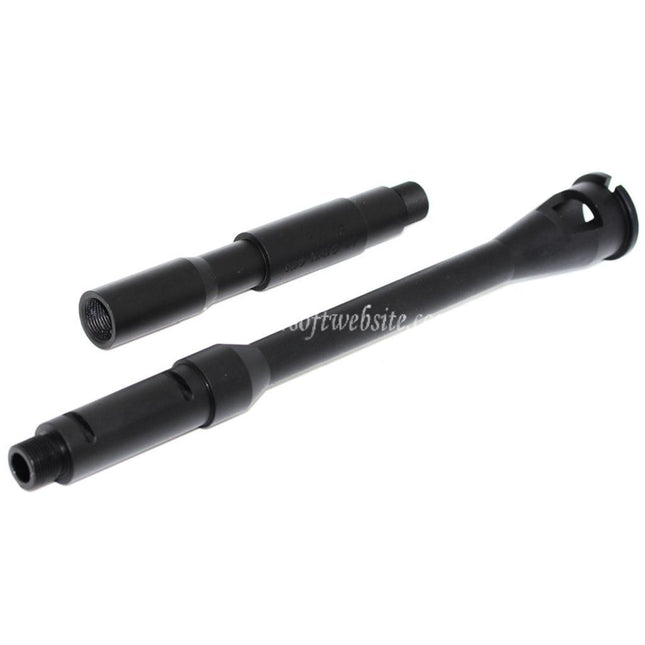 5KU 14.5インチ アルミ製 M4A1 アウターバレル -14mm CCW 反時計回りネジ WA M4 M16シリーズ GBBライフル対応 エアソフトガン ブラック