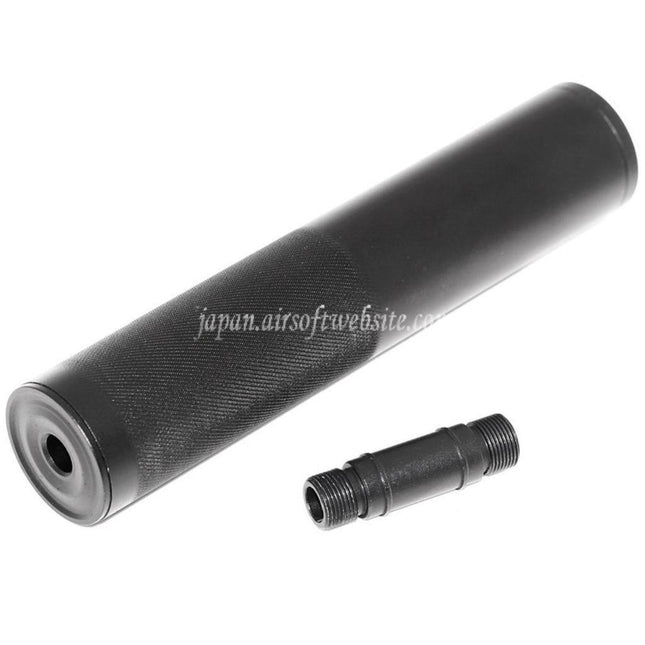 AIRSOFT WEBSITE タイプサイレンサー -/+14mm CW/CCW（正ネジ/逆ネジ） アダプター付き  東京マルイ WELL R2 Vz61 スコーピオン AEP サブマシンガンに適合