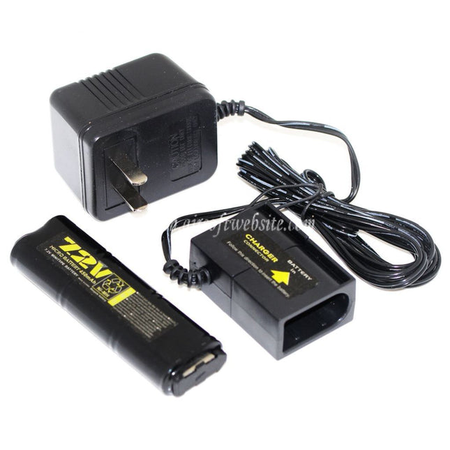 WELL 7.2V 450mAh Ni-MHバッテリーと110V USプラグ充電器 Vz61 SCORPION / MP7 / MAC10 / R2 / R4 AEGエアソフトガンに適合