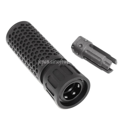 5KU 125mm 5インチ KACスタイル QDC/CQBサプレッサー サイレンサー（フラッシュハイダー付き）-14mm CCW 反時計回りネジバレルライフルに適エアソフト合
