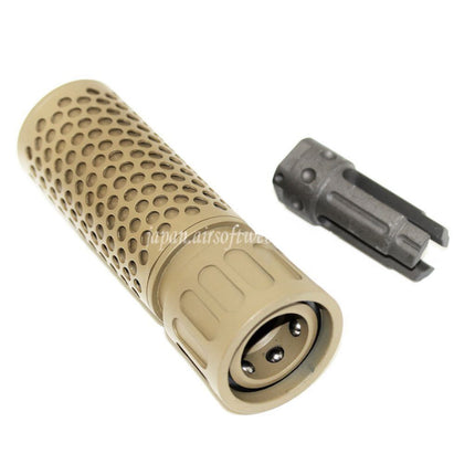 5KU 125mm 5インチ KACスタイル QDC/CQBサプレッサー サイレンサー（フラッシュハイダー付き）-14mm CCW 反時計回りネジバレルライフルに適エアソフト合
