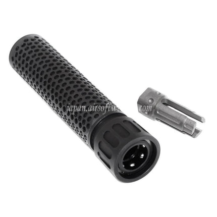 5KU 179mm 7インチ KACスタイル QDC/CQBサプレッサー サイレンサー（フラッシュハイダー付き）-14mm CCW 反時計回りネジバレルライフルに適エアソフト合