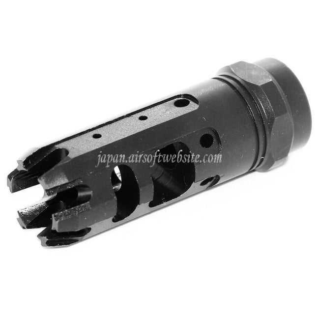 5KU 66mm KING COMP マズルブレーキ フラッシュハイダー -14mm 逆ネジ 反時計回りバレル ライフル対応 ブラック
