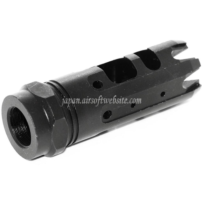 5KU 66mm KING COMP マズルブレーキ フラッシュハイダー -14mm 逆ネジ 反時計回りバレル ライフル対応 ブラック