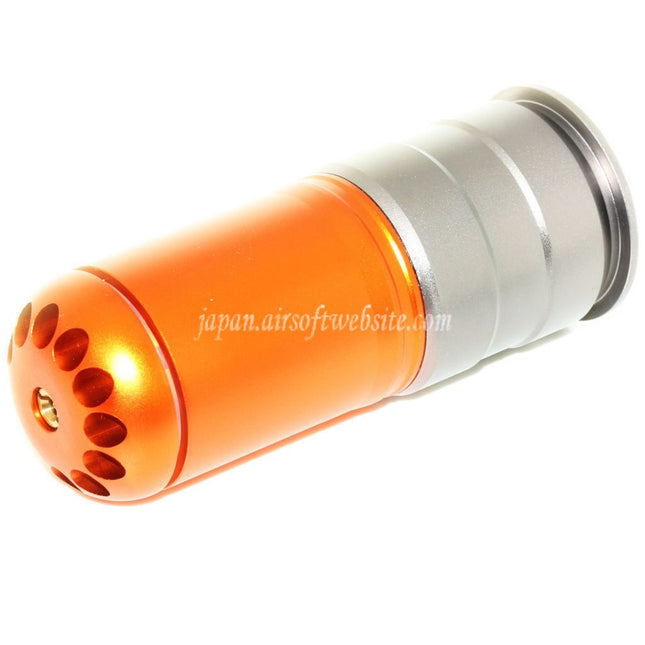 KING ARMS 120発40mm CO2グレネードガスカートリッジ シェル バージョンIII オレンジレッド/グレー