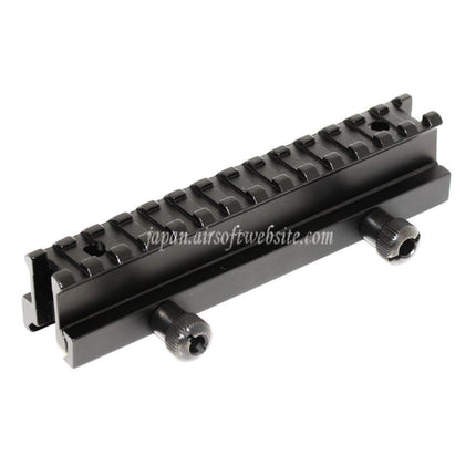 Airsoft Website 20mm 14スロット 0.8インチ シースルーミニライザーマウント 20mmレールシステム対応 ブラック