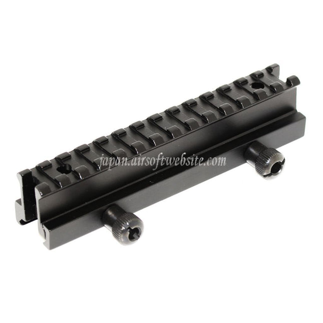 Airsoft Website 20mm 14スロット 0.8インチ シースルーミニライザーマウント 20mmレールシステム対応 ブラック