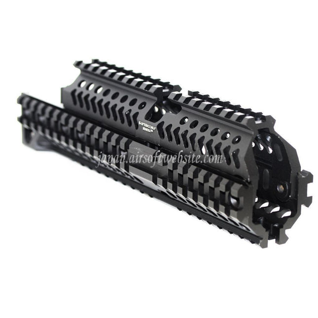 Airsoft Website 260mm CNCアルミ製 Zenスタイルハンドガードレールシステム GHK LCT 東京マルイ E&L CYMA AKシリーズ電動ガン対応 ブラック