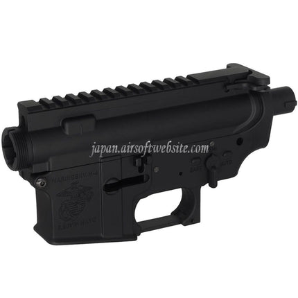 E&C マリーン M4A1 メタルボディレシーバーセット(ロゴ刻印入り)  E&C 東京マルイ M4 M16 シリーズ AEG ライフル エアソフトガンに適合  ブラック