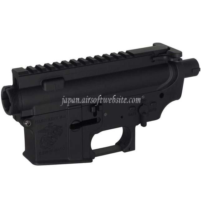 E&C マリーン M4A1 メタルボディレシーバーセット(ロゴ刻印入り)  E&C 東京マルイ M4 M16 シリーズ AEG ライフル エアソフトガンに適合  ブラック