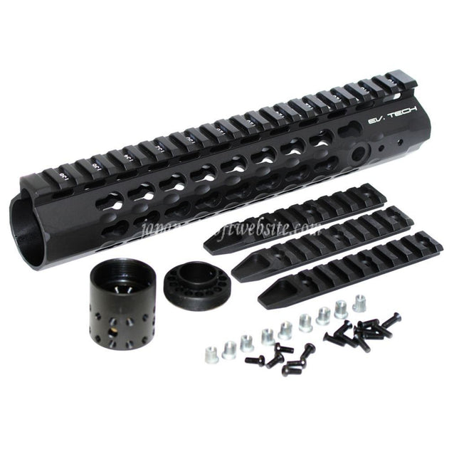 APS 260mm 10インチ エボリューションテック Keymodハンドガードレールシステム M4/M16シリーズ電動ガン対応 ブラック