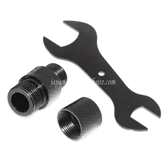 Airsoft Website バレルサイレンサーコンペンセイターアダプター (-12mm → -14mm) レンチ付き 東京マルイ G17シリーズピストル対応
