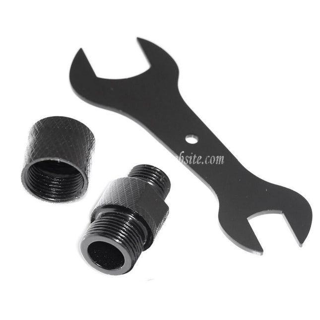Airsoft Website バレルサイレンサーコンペンセイターアダプター (+11mm → -14mm) レンチ付き WE GBB / DOUBLE BELL / KSC M9シリーズピストル対応