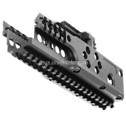 Airsoft Website 206mm CNCアルミ RIS RASハンドガードレールシステム A&K対応PKM AEGライフル ブラック