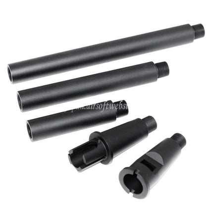 Airsoft Website アルミ製 M4A1 4セグメントアウターバレル 14mm逆ネジ M4/M16シリーズ電動ガン(18.125インチ)/GBBR(17.25インチ)ライフル対応