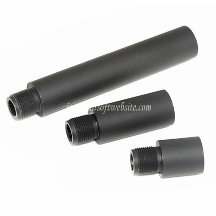 APS 3個入り 21mm/41mm/97mm 159mm アルミ製 CQB 延長アウターバレル エクステンションチューブ 全機種対応 -14mm CCW 反時計回りネジ ライフル エアガン