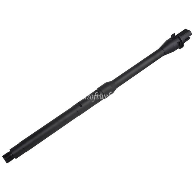 5KU 14.5インチ アルミニウム アウターバレル -14mm CCW 反時計回りねじ      M4 M16シリーズの電動ガンに適しています   ブラック