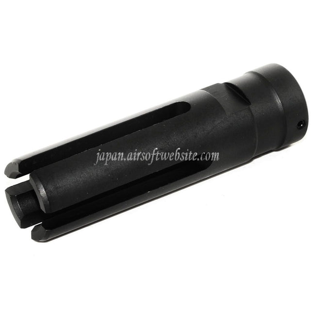 GOLDEN EAGLE 80mm 4プロング G36 マズルブレーキ フラッシュハイダー -14mm CCW 反時計回りネジ式バレル ライフル エアソフト ブラック