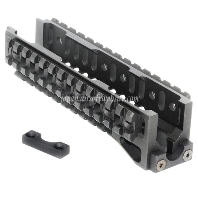 5KU CNC 160mm B-10Mスタイル ロワーハンドガードレールシステム AKシリーズ AEG GBBライフル用 エアソフト ブラック