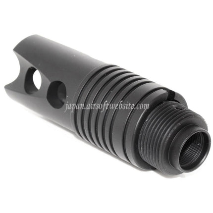 CYMA スチールストライクフラッシュハイダー -14mm CCW 反時計回りネジ式バレルライフルに対応 ブラック