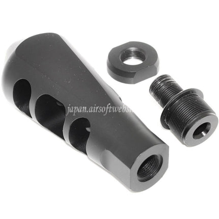 Airsoft Website 107mm タンカー フラッシュハイダー -14mm 逆ネジバレル ライフル用