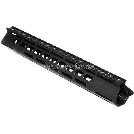 APS CNC 13.5インチ PER Phantom 4.0 M-LOKハンドガードレールシステム APS CYMA G&P JG 東京マルイ M4 M16シリーズ AEGライフル エアソフトガン対応 ブラック
