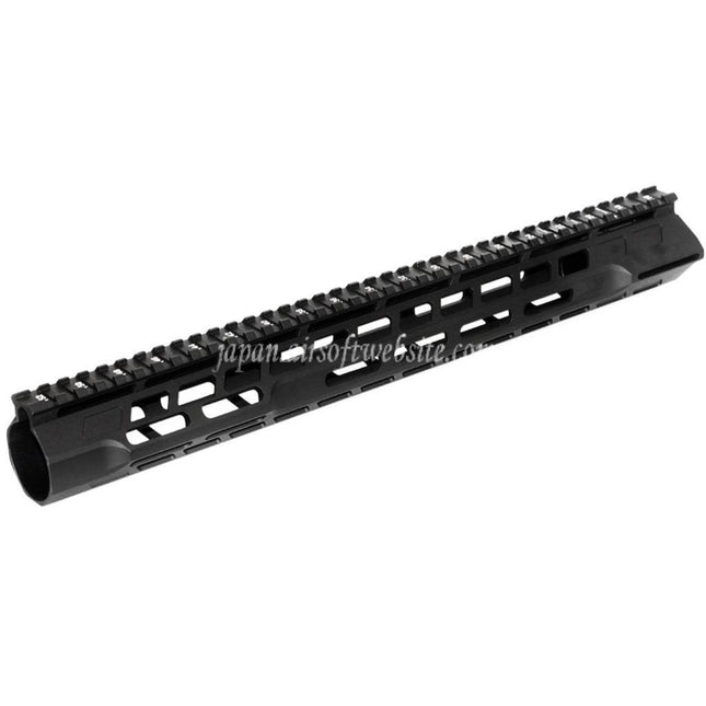 APS CNC 15インチ PER Phantom 5.0 M-LOKハンドガードレールシステム APS CYMA G&P JG 東京マルイ M4 M16シリーズ AEGライフル エアソフトガン対応 ブラック