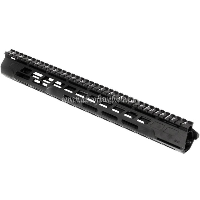 APS CNC 15インチ PER Phantom 5.0 M-LOKハンドガードレールシステム APS CYMA G&P JG 東京マルイ M4 M16シリーズ AEGライフル エアソフトガン対応 ブラック