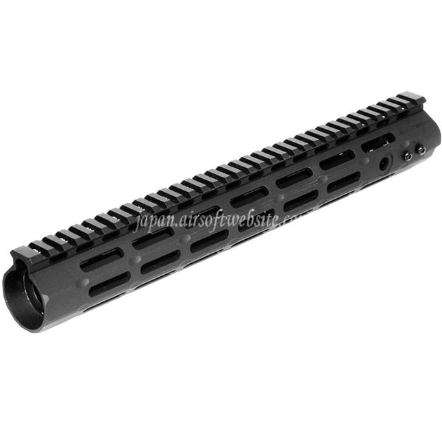 APS CNC 13.5インチ Evolution Tech 4.0 M-LOKハンドガードレールシステム APS、CYMA、G&P、JG、東京マルイM4、M16シリーズAEGライフル エアソフトガン ブラック