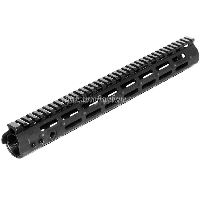 APS CNC 15インチ Evolution Tech 5.0 M-LOKハンドガードレールシステム APS、CYMA、G&P JG 東京マルイ M4 M16シリーズ AEGライフル エアソフトガン ブラック