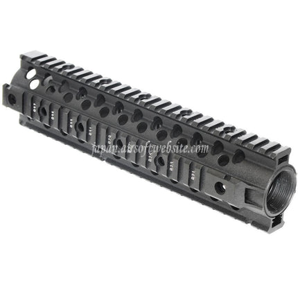 CYMA CNCアルミニウム 255mm 10インチ フリーフロート RISハンドガードレールシステム M4 M16シリーズ AEGライフル対応 ブラック