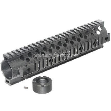 CYMA CNCアルミニウム 255mm 10インチ フリーフロート RISハンドガードレールシステム M4 M16シリーズ AEGライフル対応 ブラック