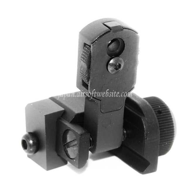 Airsoft Website MAD BUISスタイル フリップアップリアサイト 標準20mm RIS RASレールに対応