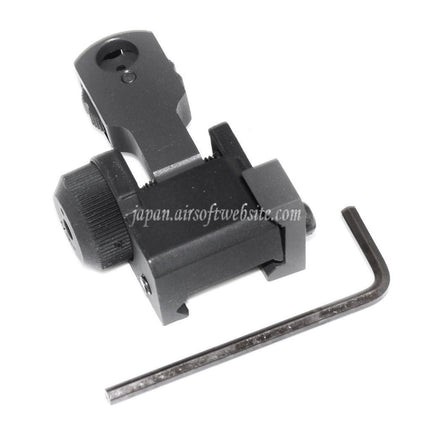 Airsoft Website MAD BUISスタイル フリップアップリアサイト 標準20mm RIS RASレールに対応
