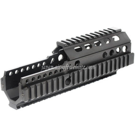 Airsoft Website 225mm 9インチ CNCアルミ製 4面ハンドガードレールシステム ARMY G&G L85 R85 AEGライフル対応 ブラック