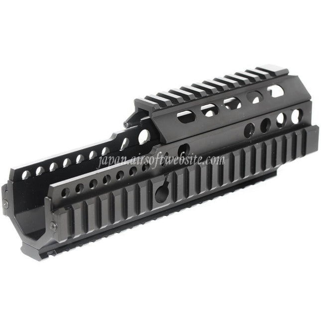 Airsoft Website 225mm 9インチ CNCアルミ製 4面ハンドガードレールシステム ARMY G&G L85 R85 AEGライフル対応 ブラック