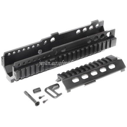 Airsoft Website 225mm 9インチ CNCアルミ製 4面ハンドガードレールシステム ARMY G&G L85 R85 AEGライフル対応 ブラック