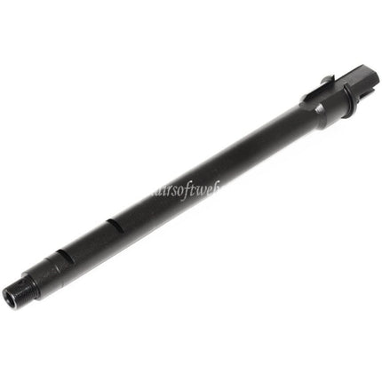 E&C 10インチ/11インチ アルミ製 M4CQBアウターバレル -14mm逆ネジ M4/M16シリーズ AEGライフル対応 エアソフト ブラック