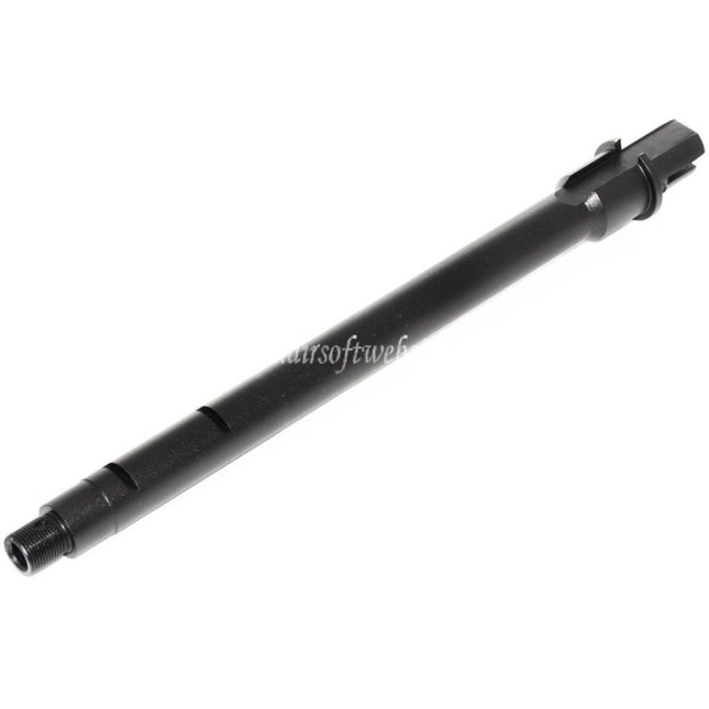 E&C 10インチ/11インチ アルミ製 M4CQBアウターバレル -14mm逆ネジ M4/M16シリーズ AEGライフル対応 エアソフト ブラック